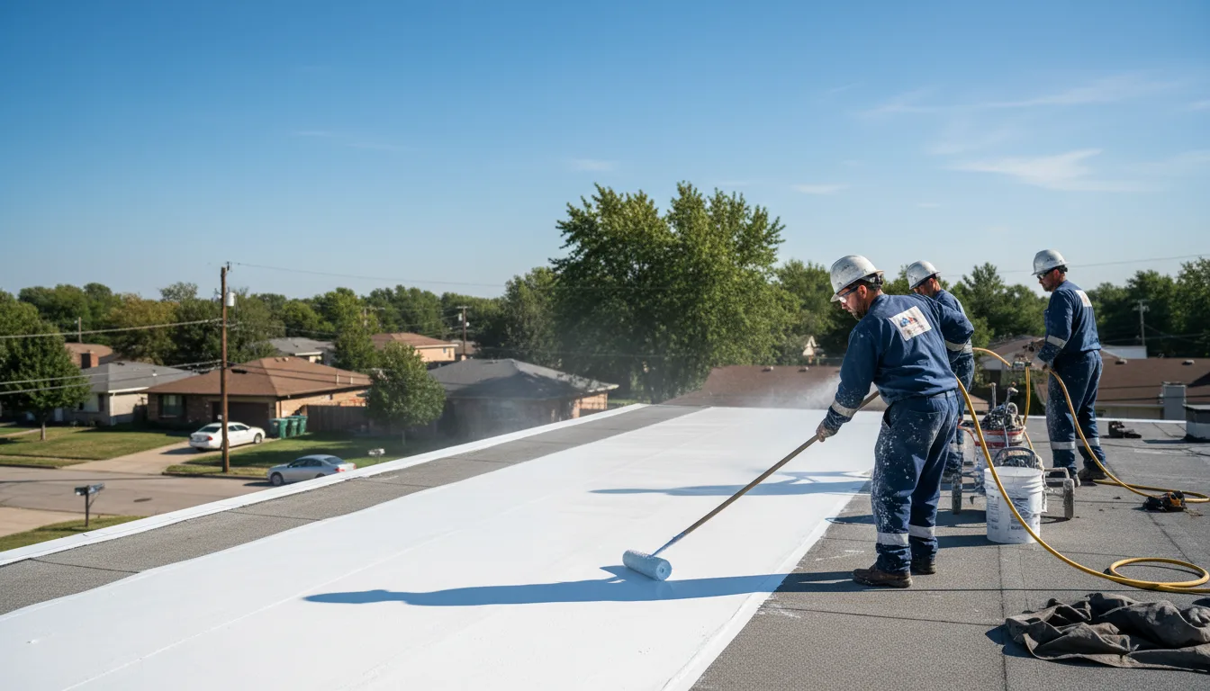 Commercial roof coating in Fresno, TX near me